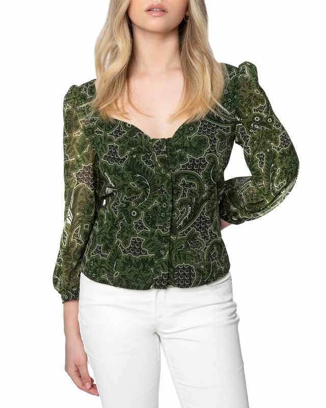 Mallory Sweetheart Bracelet-Sleeve Top